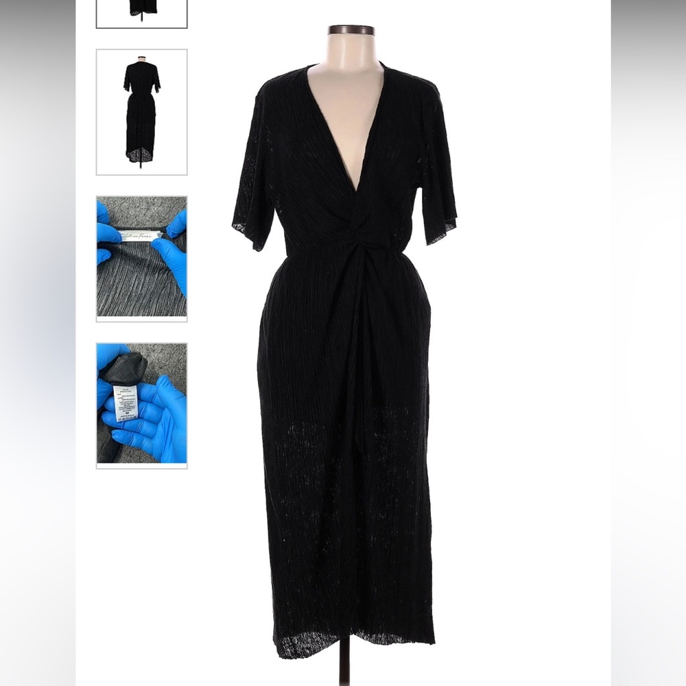 Black All in Favor wrap dress L